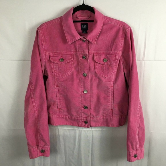GAP Jackets & Blazers - GAP Pink Stretch Corduroy Jacket Size L